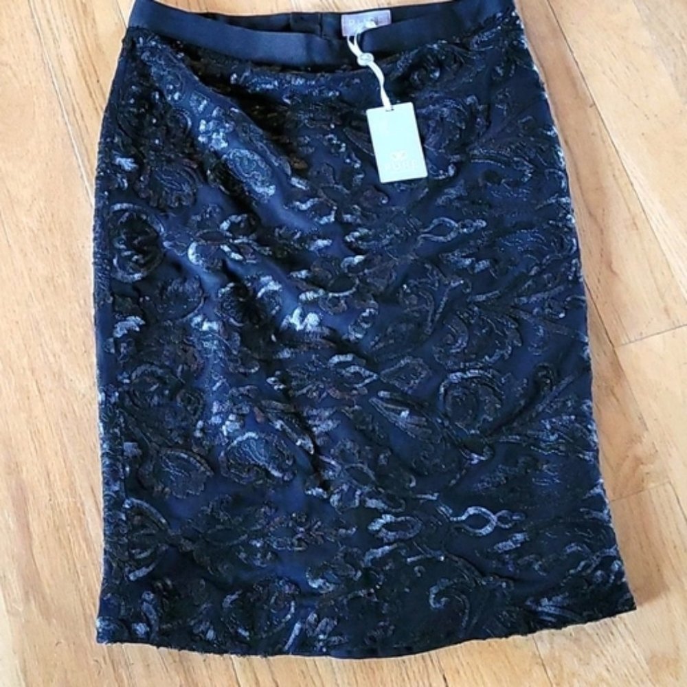 Pure Collection Black Sequin Skirt